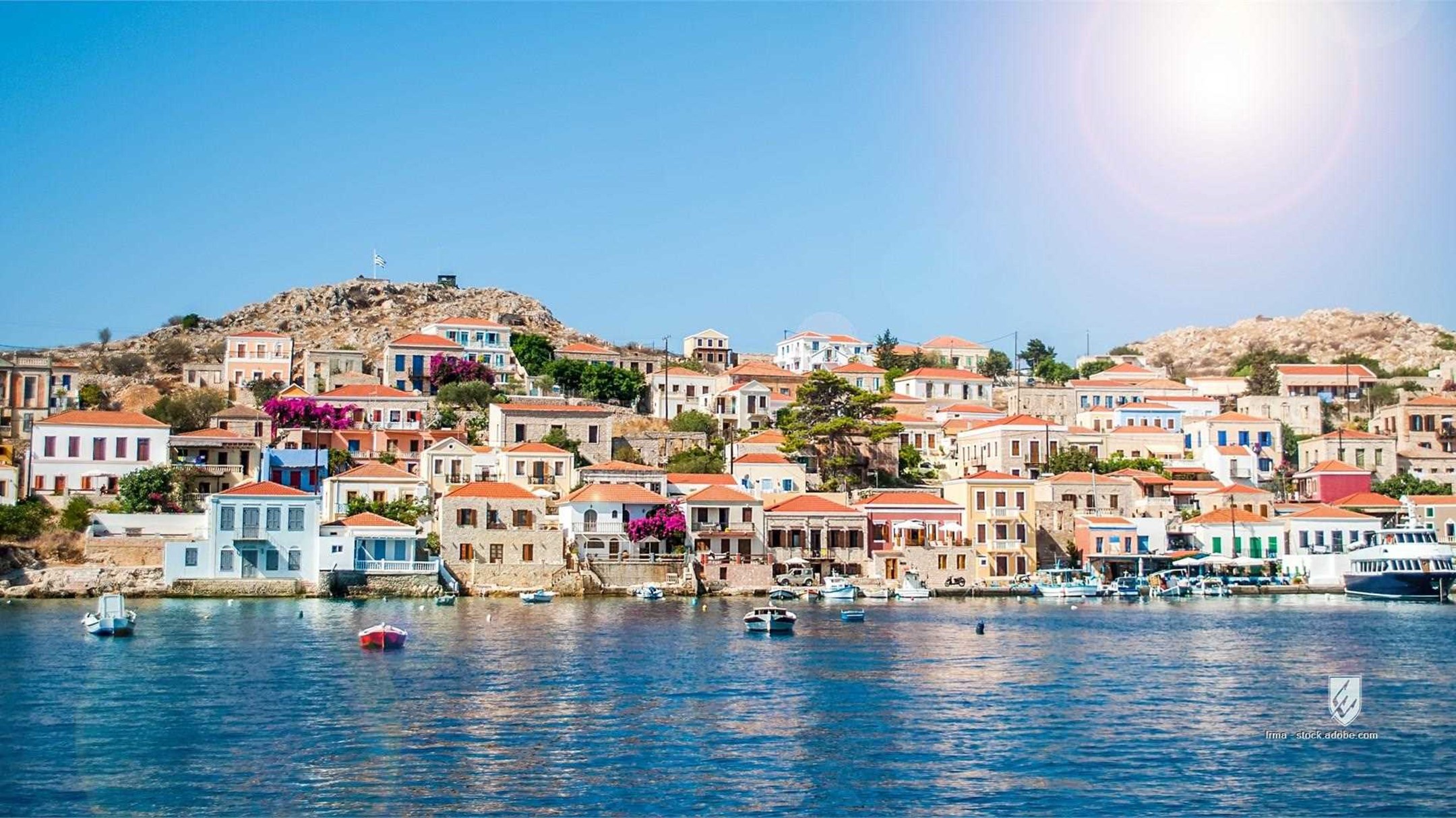 Rhodes aegean boat chalki color culture dodecanese fishing greece greek halki holidays house island mediterranean mounta
