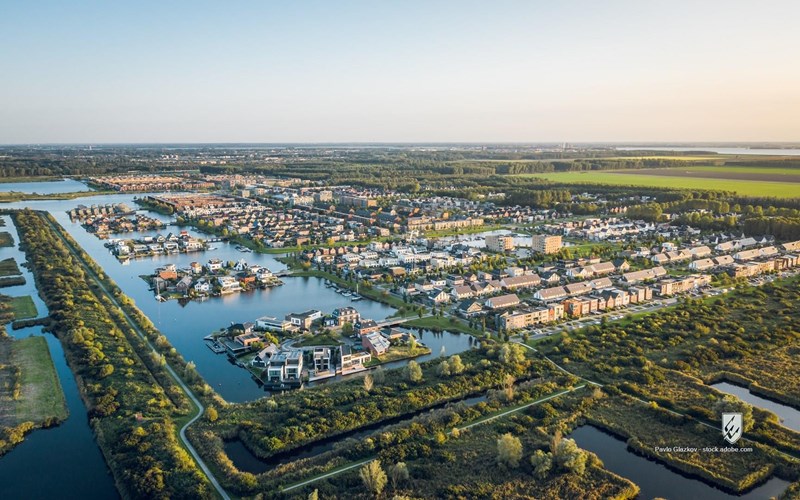 netherlands almere flevoland city new modern town green nature suburb neighborhood polder real estate community living