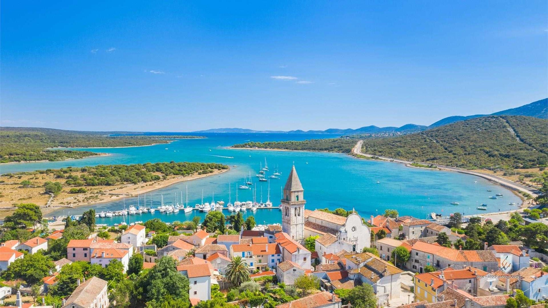 house water panorama blue holiday adriatic aerial antique architecture bay beach boat bridge castle cathedral church