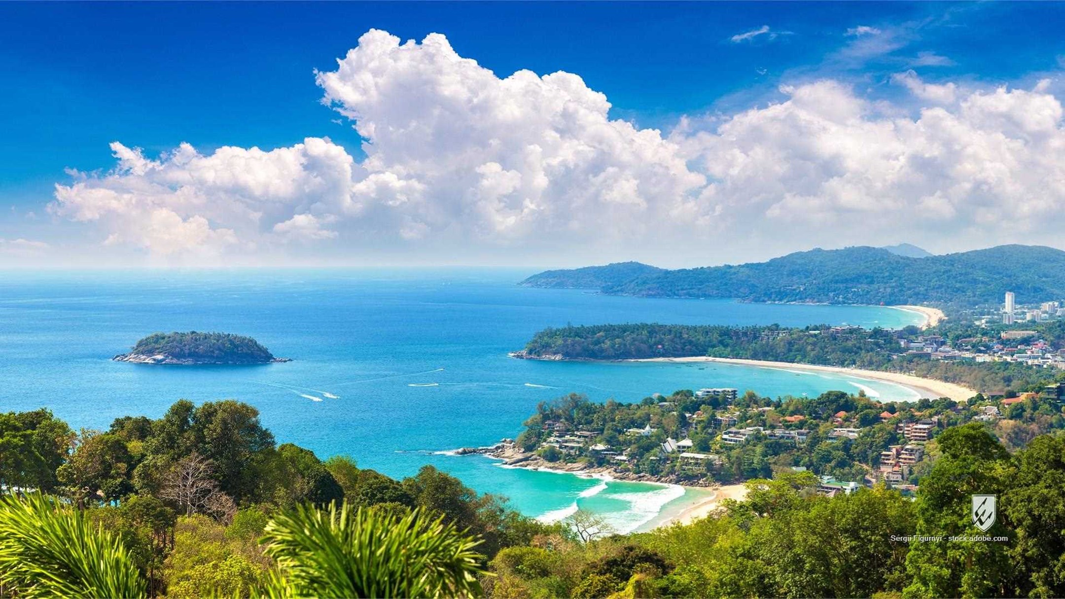 karon phuket view beach point thailand kata tropical landscape holiday blue ocean sky travel sea island beautiful patong
