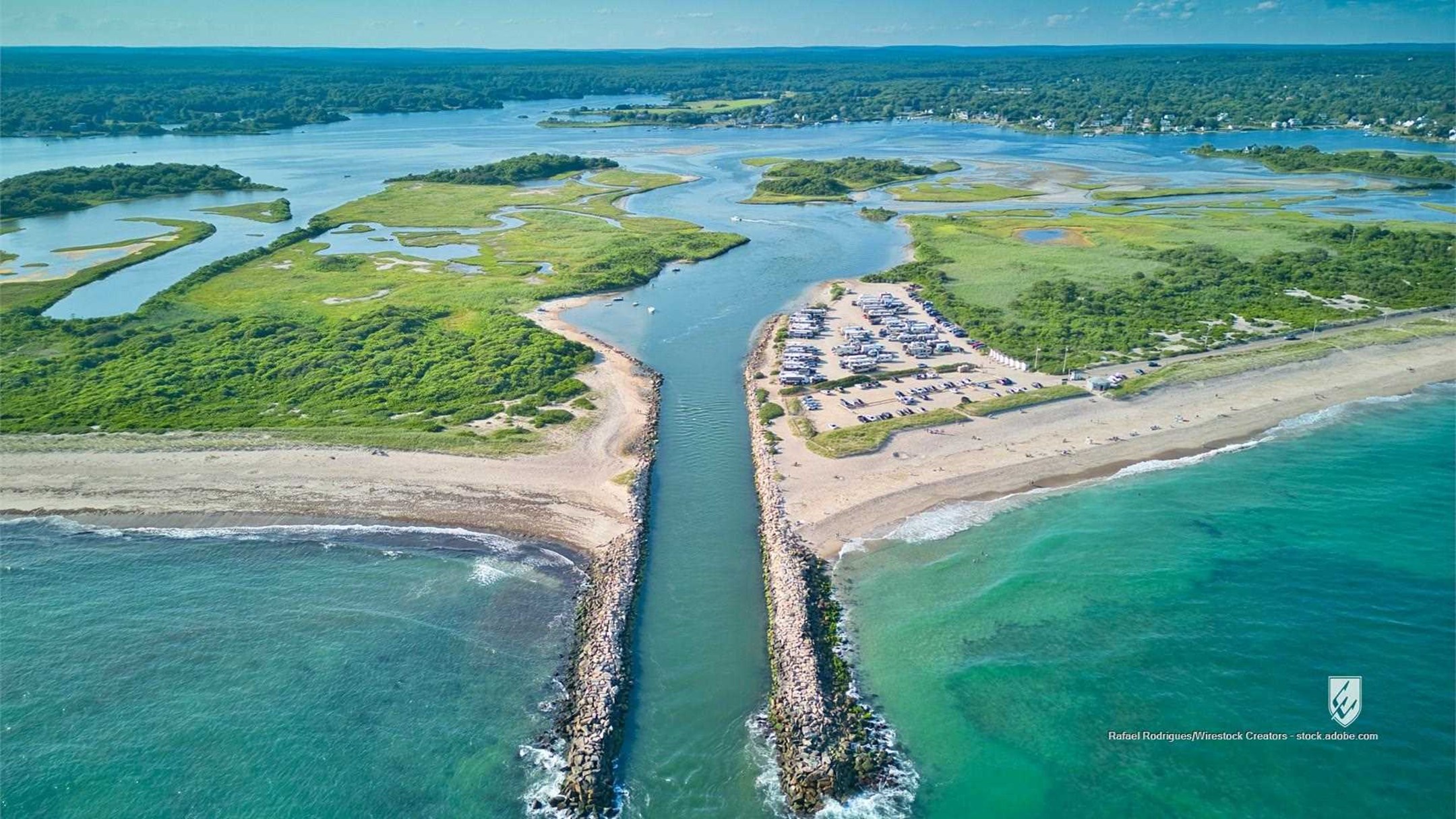 charlestown rhode island sandy beach sea water transparent nature vacation travel resort landscape holiday wave sky coas