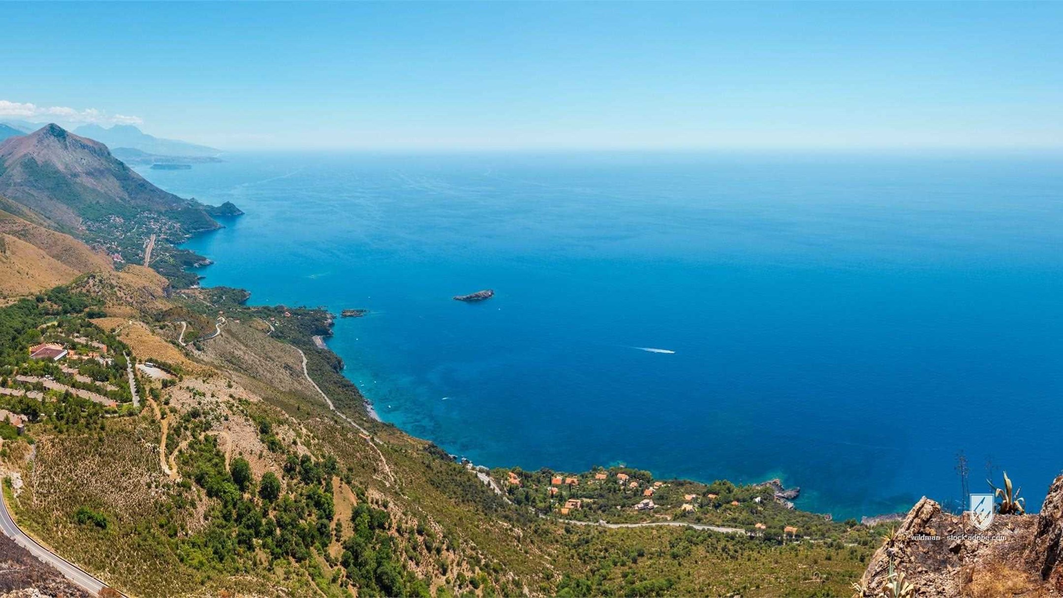 Cristo Redentore maratea Italy San Biagio basilicata blue coast hill historic historical isle islet landscape maratea