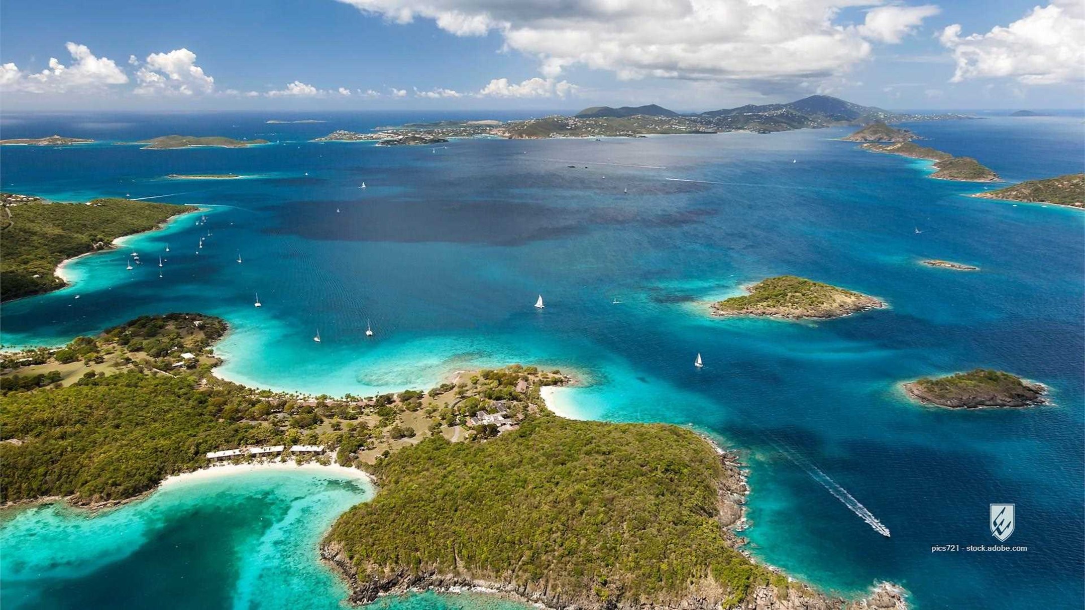 above aerial aqua atlantic attraction bay beach beautiful blue border caneel caribbean clear cloud coast coral cove day