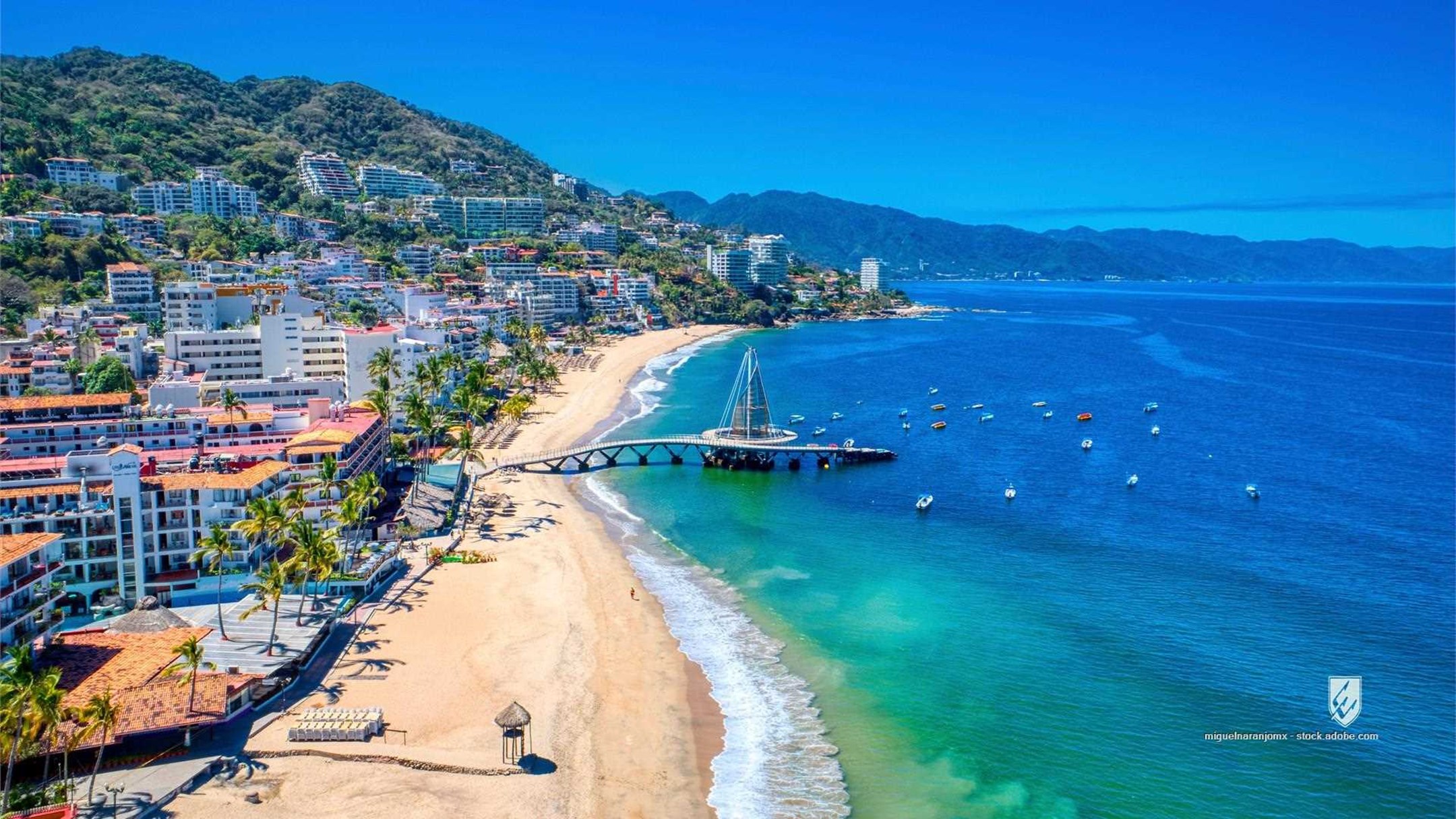 beach sea coast water landscape summer travel blue sky bay view puerto vallarta ocean coastline vacation mexico nature