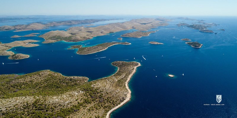 national park attraction summer adriatic adventure aerial amazing background beautiful blue cliffs coast coastline