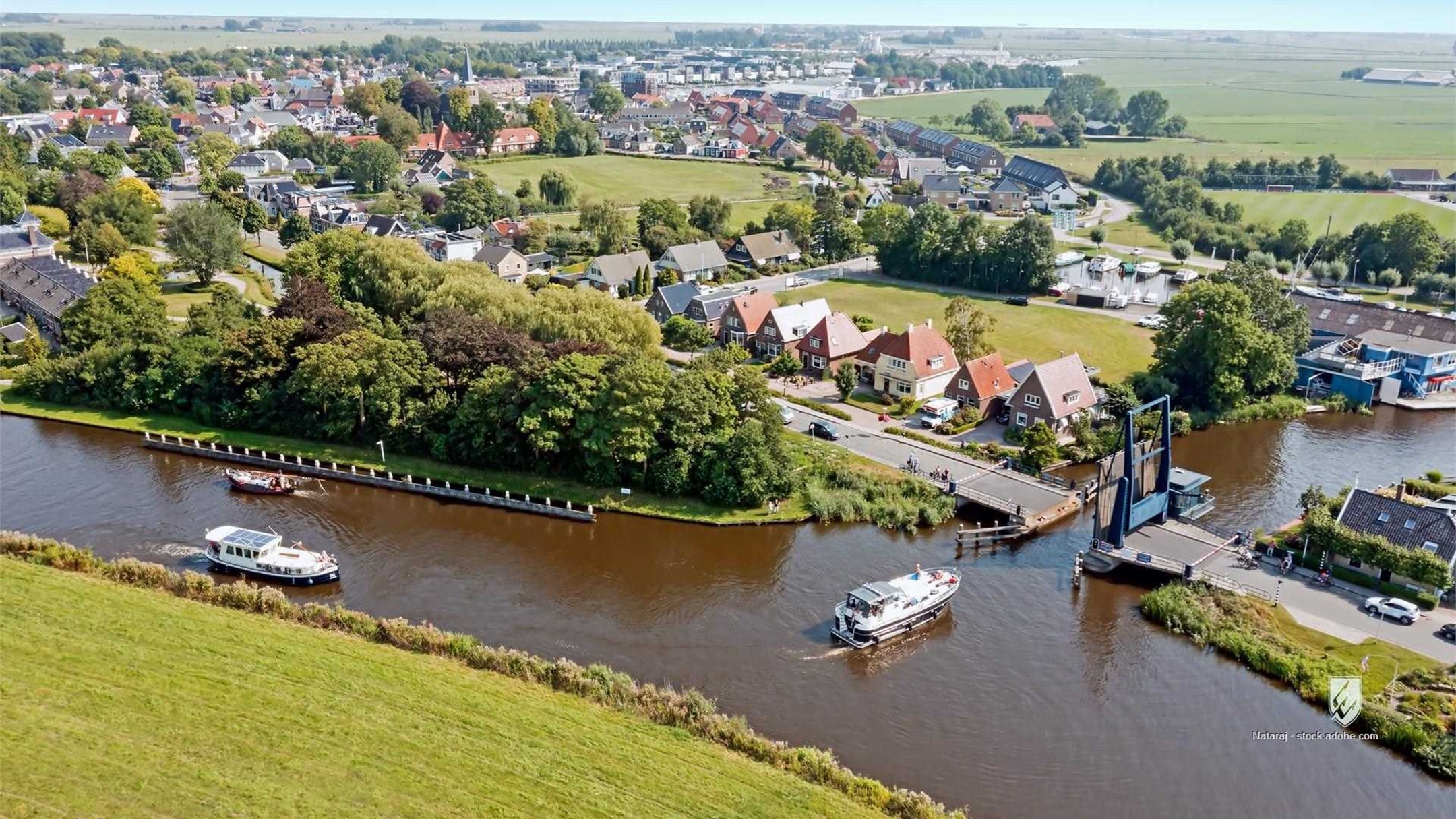 aerial view home medieval netherlands architectural building exterior built structure canal friesland historical