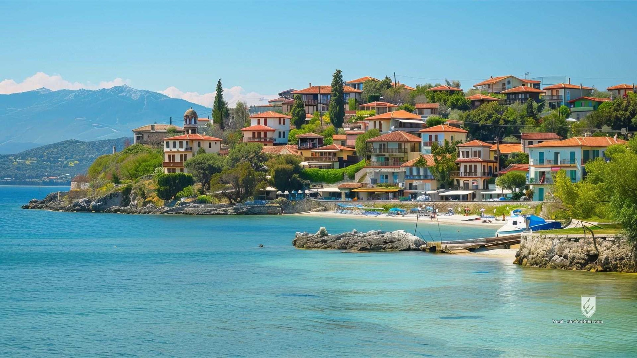 ammouliani travel art house landscape home sea mountain vacation greece stone europe relax island cityscape tourism medi