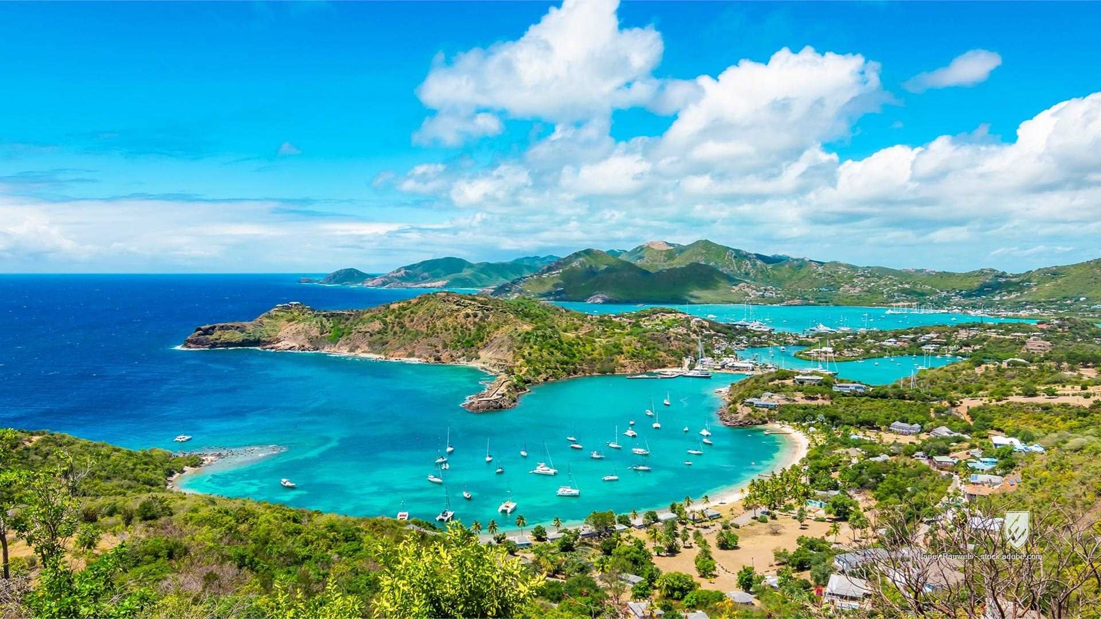 antigua landscape panorama panoramic shirley heights caribbean beautiful aerial antigua and barbuda banner bay beach