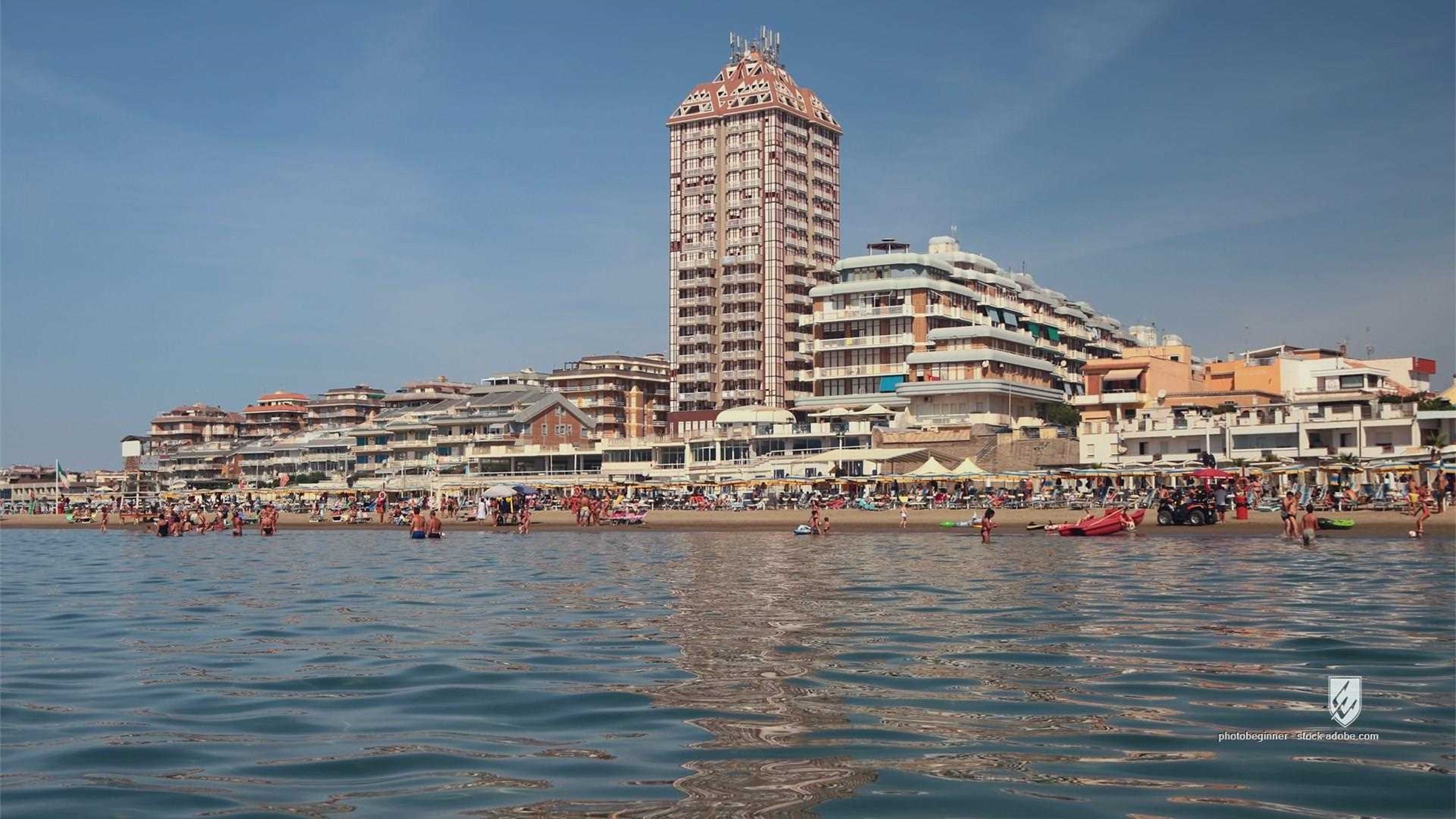 city sea water travel sky panorama architecture harbor beach view blue building urban landscape panoramic coast europe
