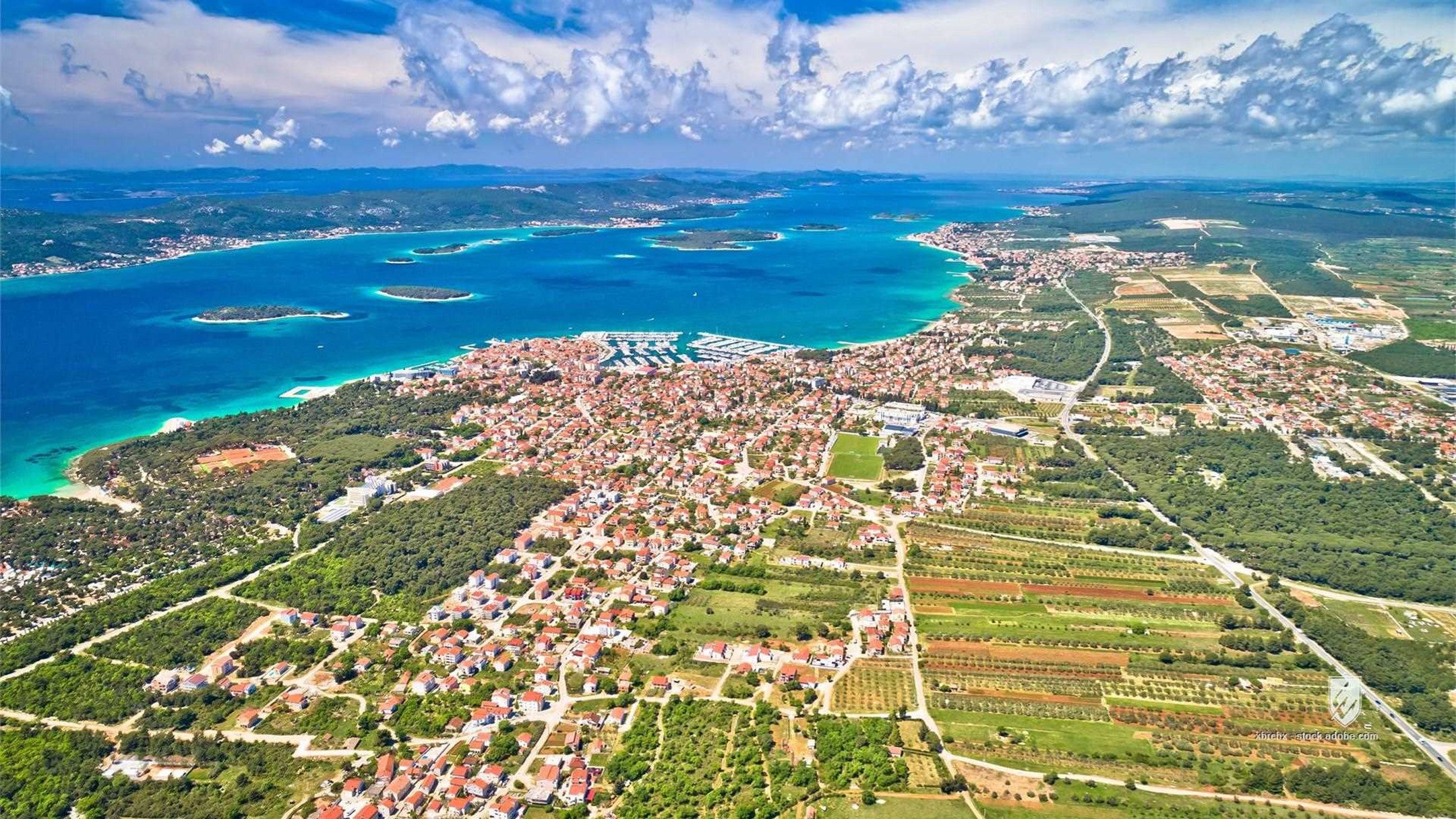 pasman beach biograd harbor bay waterfront croatia dalmatia biograd na moru town city coastal mediterranean adriatic
