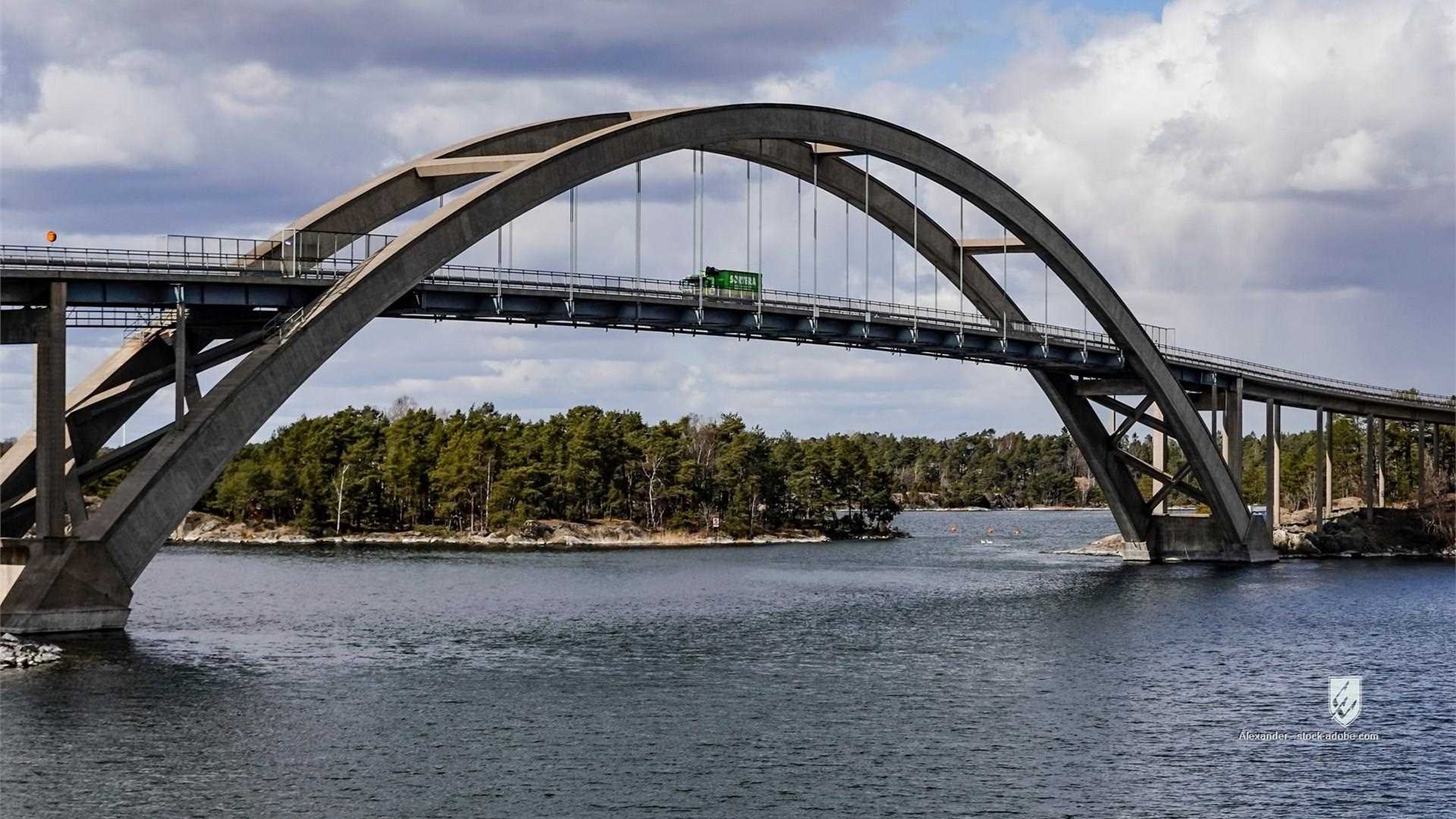 Djuröbron Scandinavia Stavsnas Stavsnäs Stockholm Sweden arch arch bridge archiepelago archipelago architecture