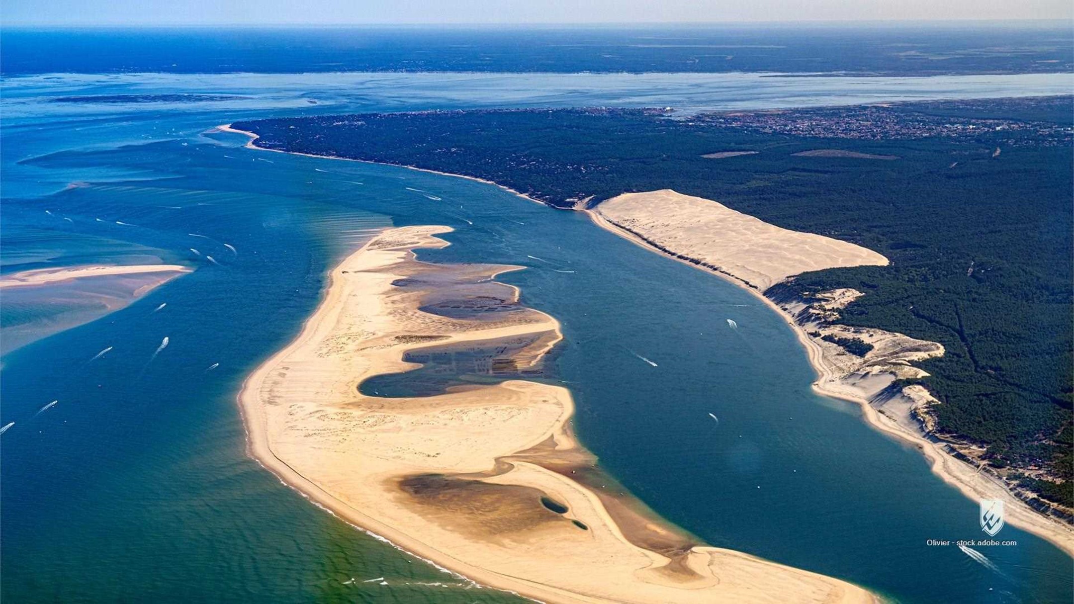 arcachon vue d'avion airplane view atlantic ocean cap ferret banc d'arguin pilat dune du pilat biscarosse cazaux