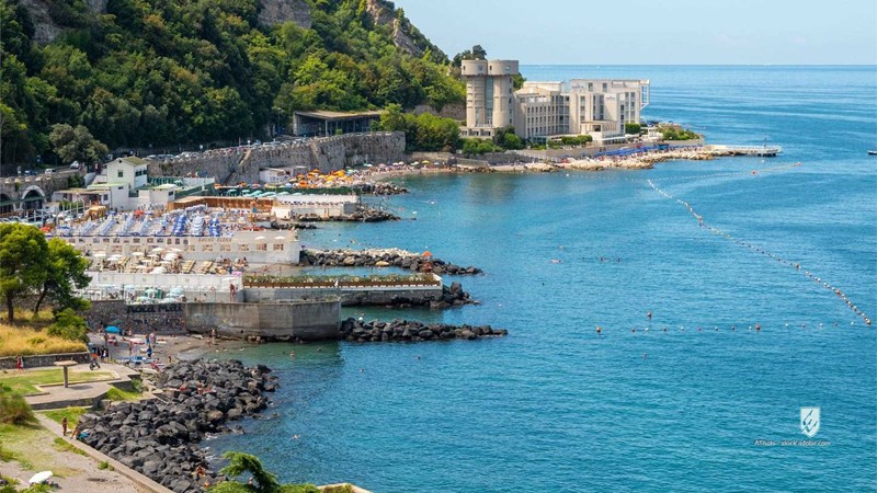 castellammare di stabia naples italy europe city sea view sky panorama town travel beach water europe building cityscape