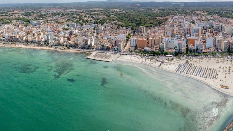 Island Palma de Mallorca S'Arenal Spain aerial aerial view aerial aerial view architecture arenal background baleares