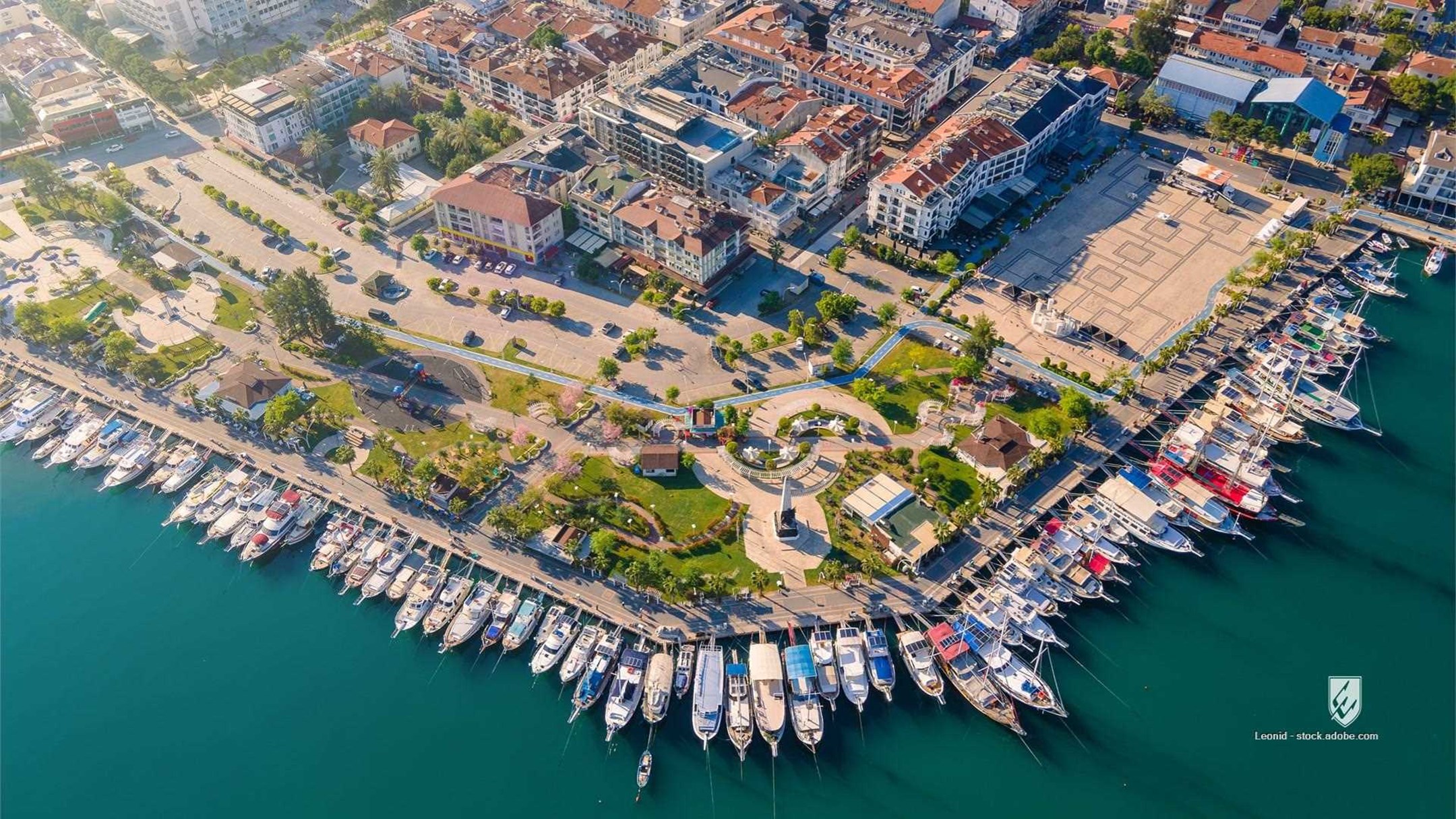 fethiye turkey vacation yacht aerial marina coast sea turkish coastline aegean green aerial view holiday maker shore