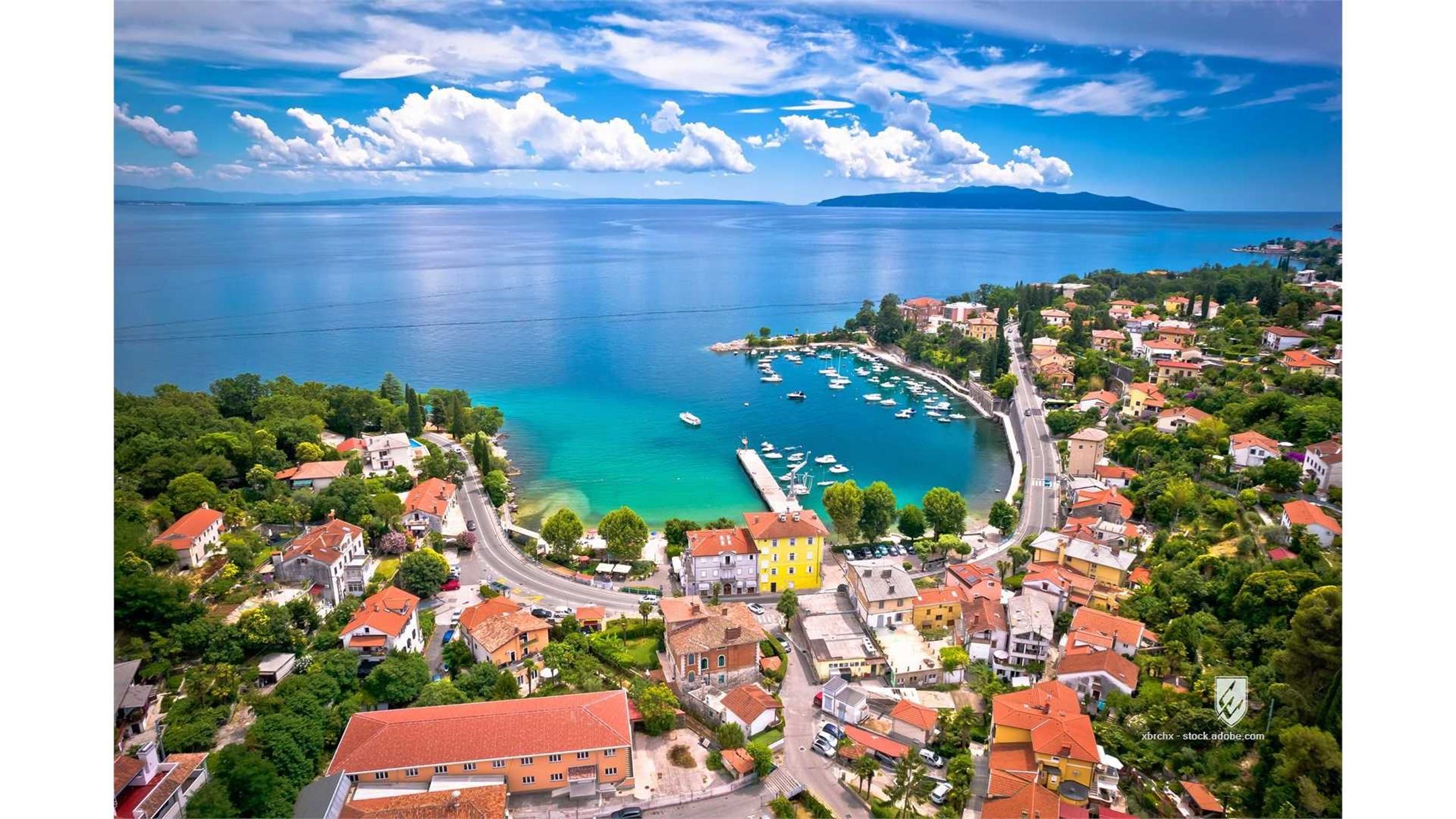 ika icici opatija walkway waterfront sky kvarner bay croatia town city mediterranean destination sea water ocean blue