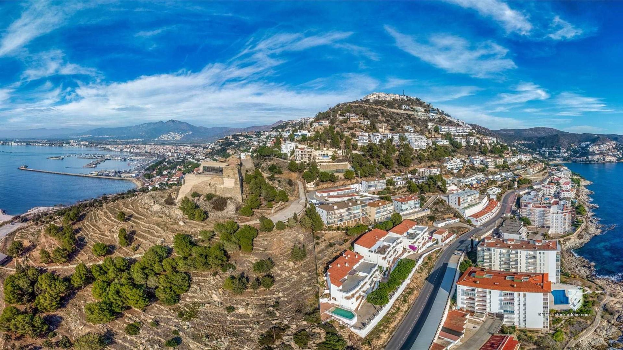 a alt emporda bastions beach brava building cala canyelles castle catalonia catalunya citadel city citadel coast coastal