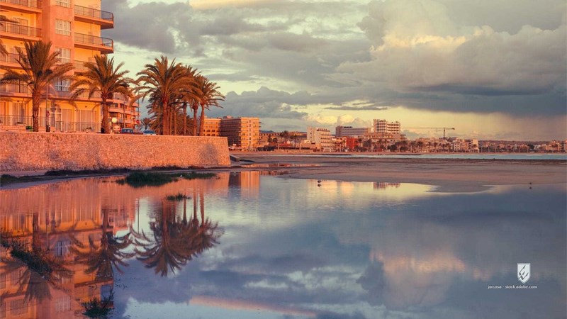 spain islands balearic can mallorca pastilla sunny water sea majorca sand sandy marina mediterranean beach palma summer