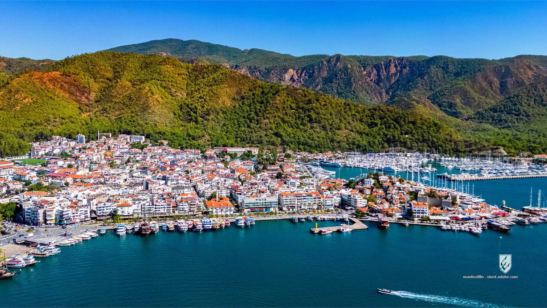 attraction marina panoramic sailboat boat panorama landscape harbour harbor marmaris resort sailing mugla turkey shoreli