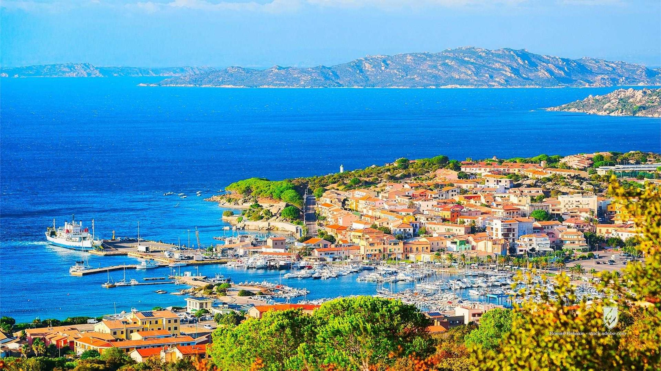 maddalena landscape scenery province olbia sardinia la port archipelago Sassari italy sea coast mediterranean shore