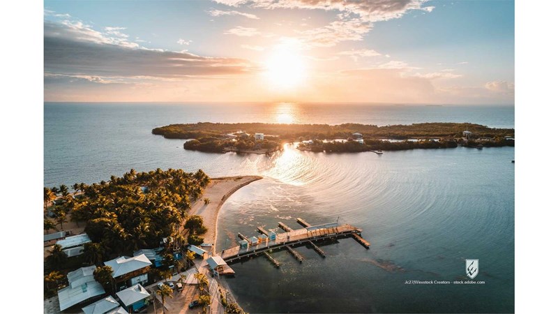 belize caribbean sea placencia southern belize beach coastal destination landscape morning sunrise tourism vacation