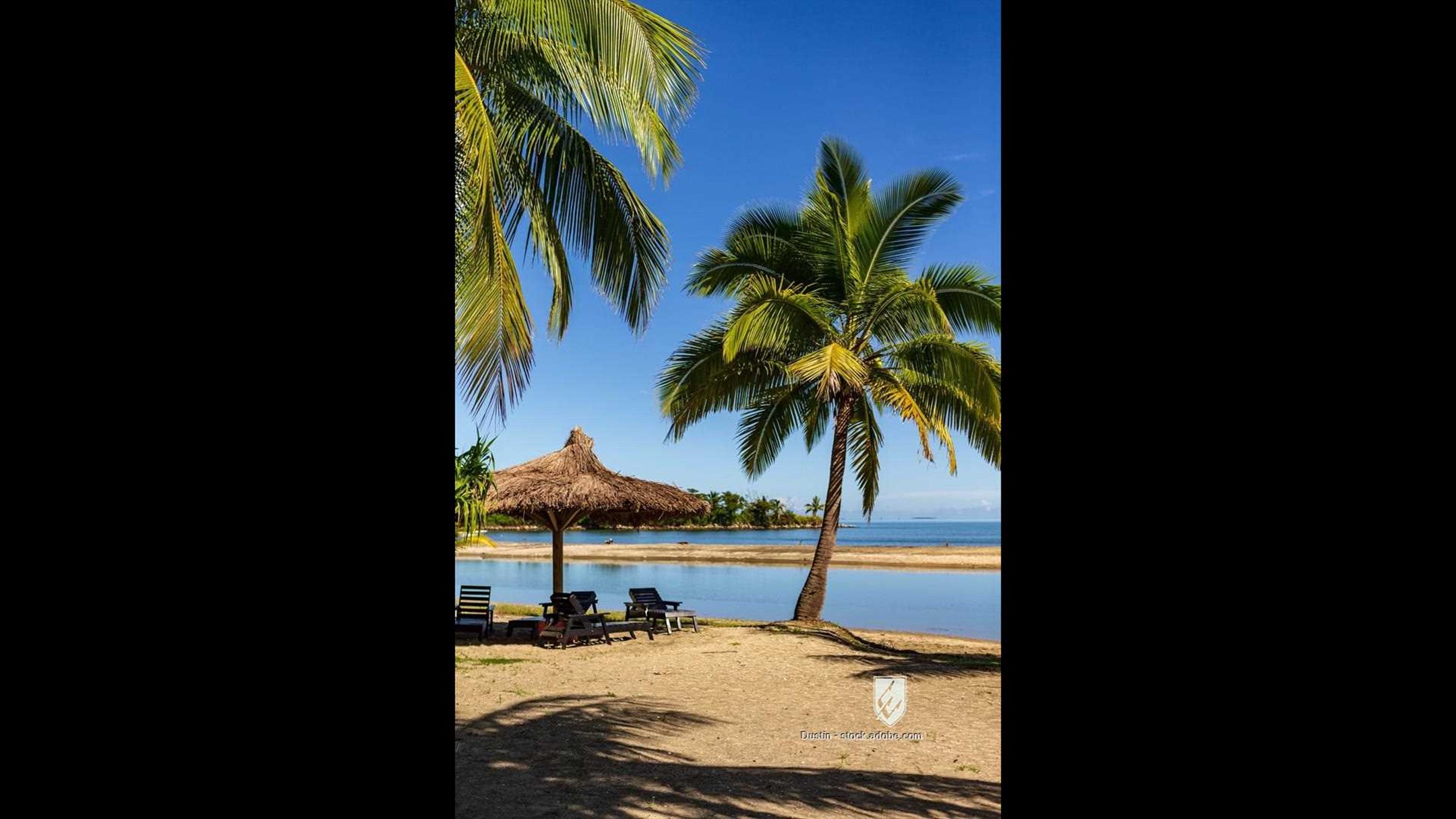 chair resort sand sandy enjoying bench nadi background holiday lounger travelling palm beach handmade umbrella Fiji shad