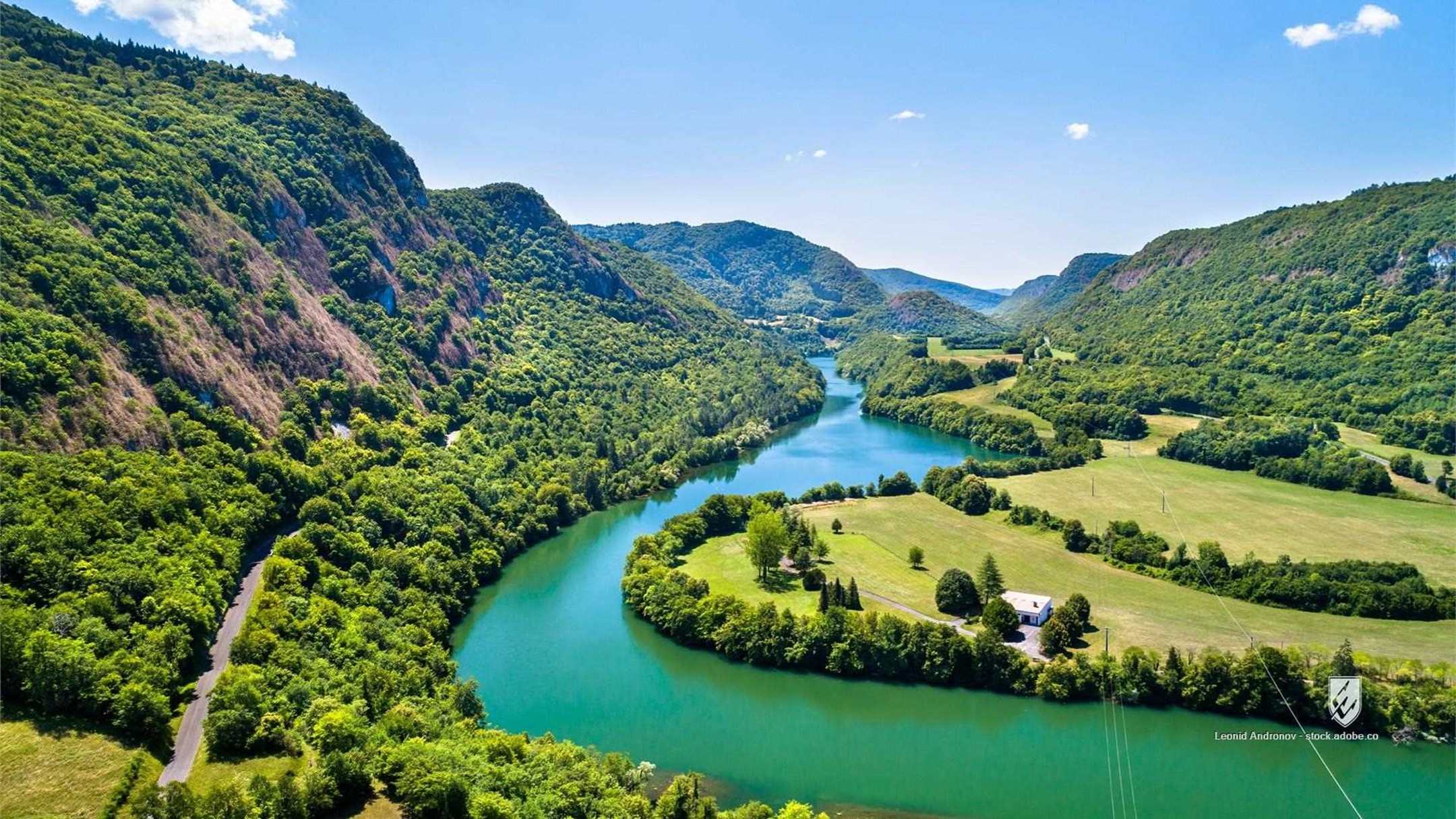 france water ain river nature forest green landscape outdoor background lake sky jura panorama blue tree beautiful summe