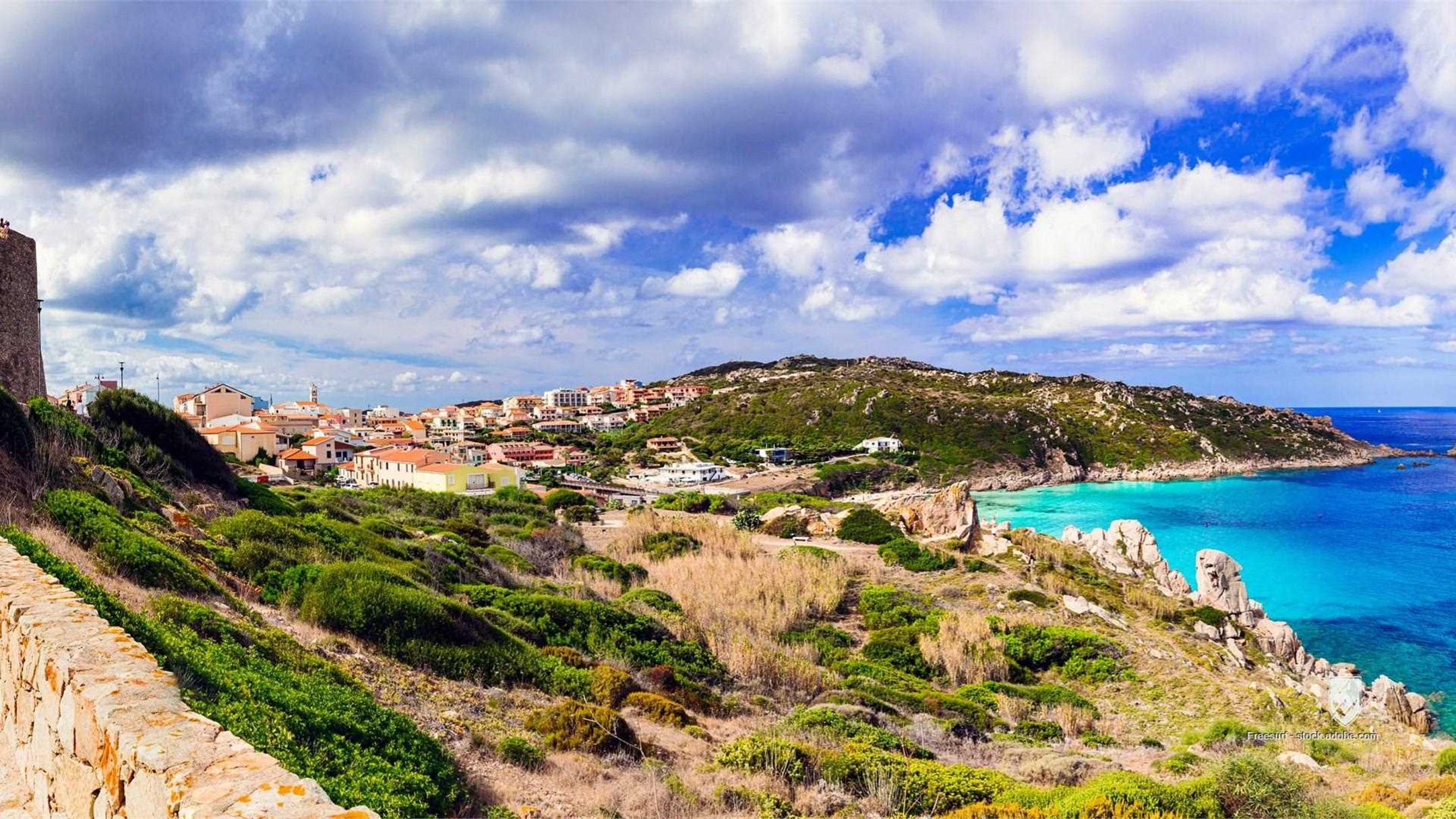 santa teresa di galura italy island sardegna nature beach summer sardinia sea turquoise idyllic panoramic panorama