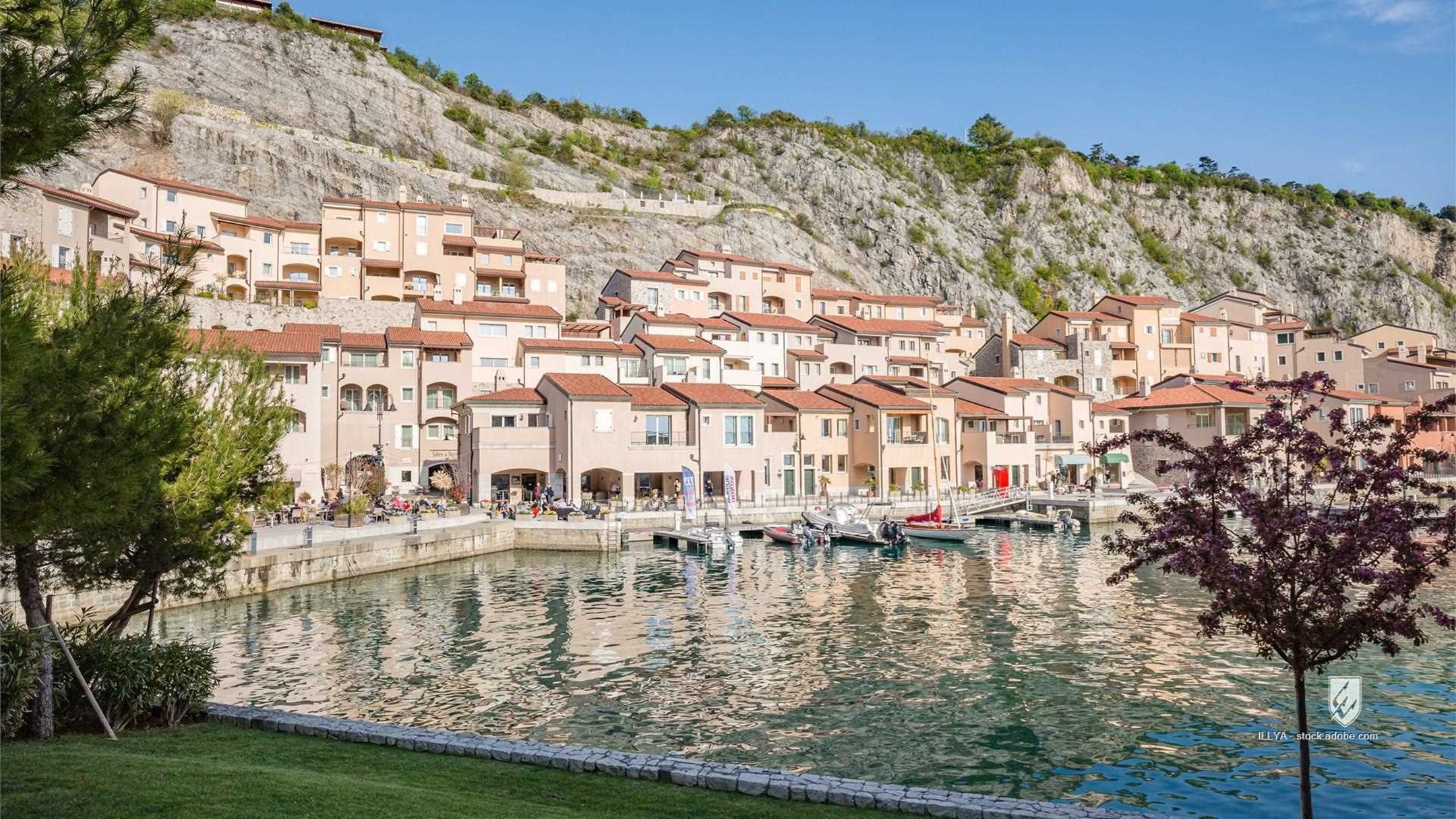 adriatic architecture art bay blue boat building coast culture duino europa fish fishing heritage island italian italy