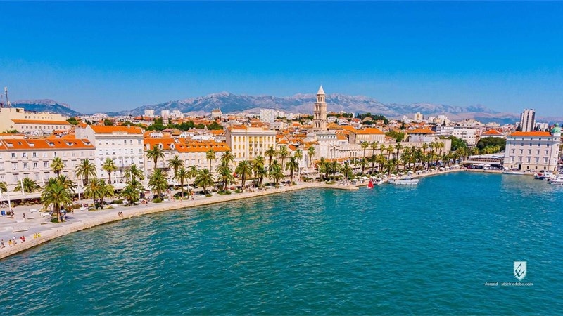 sea panorama water croatia city travel blue landscape town summer sky harbor beach coast boat architecture europe bay vi