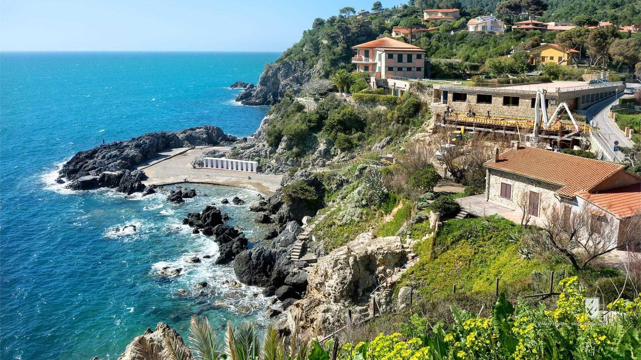 tuscany toscana tuscan talamone grosseto coastline seascape beach coast shore resort sea village town italy italian coas