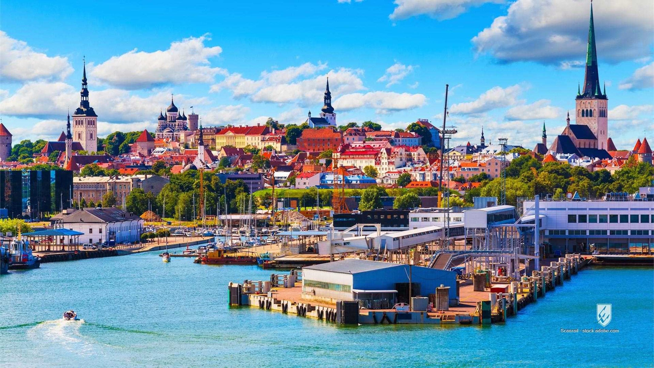 tallinn estonia city town old harbor port sea water cityscape landmark landscape view panorama townscape architecture