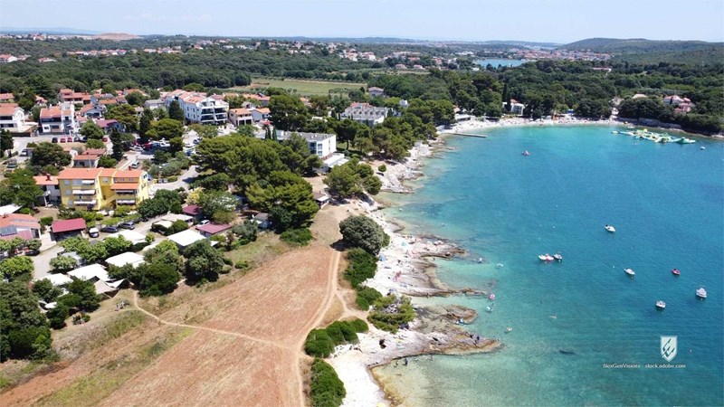 ariel view banjole croatia coast adriatic sea coastal beauty mediterranean panorama scenic coastline aerial photography