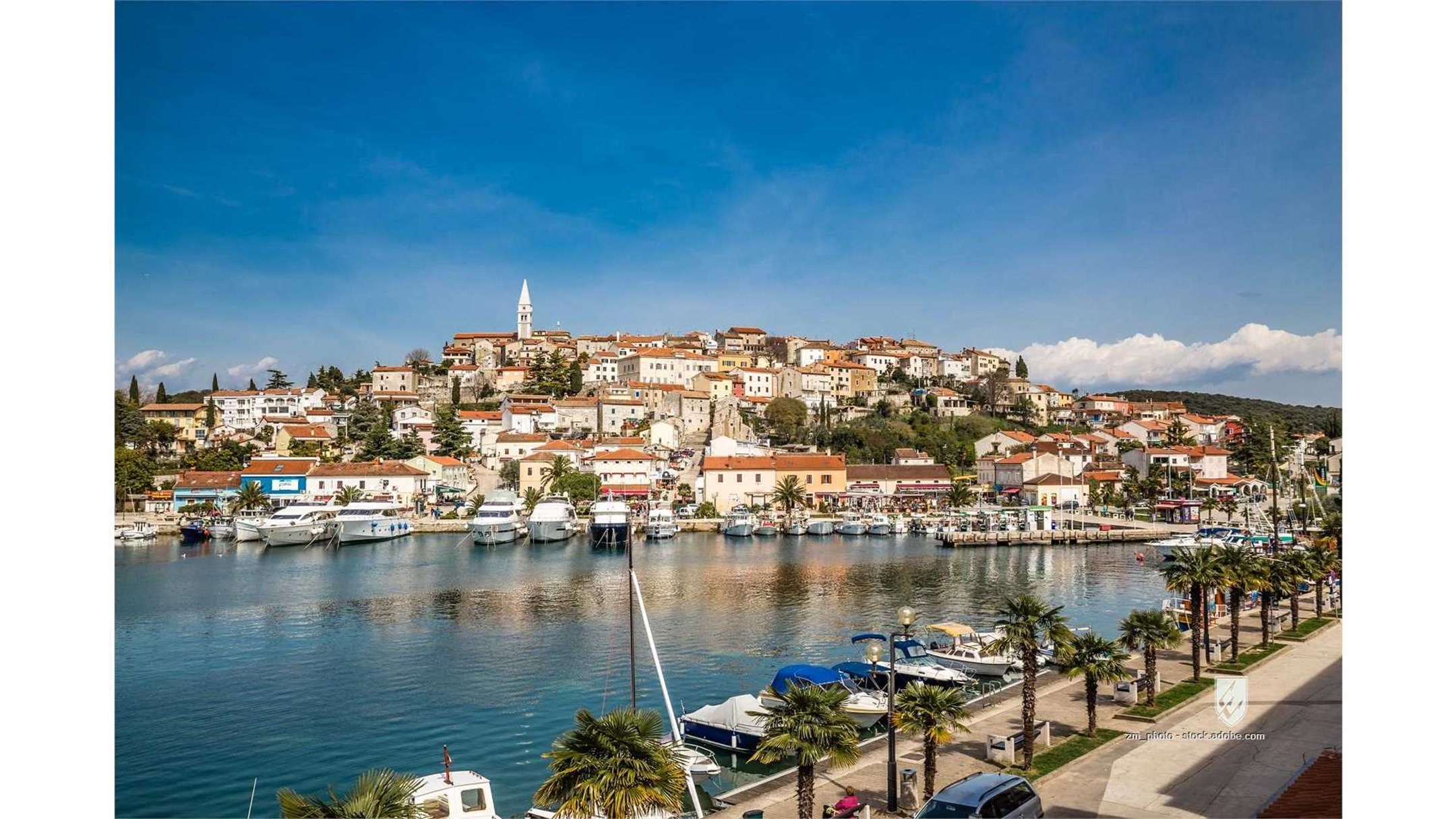 vrsar croatia istria town sea mediterranean church city place village adriatic old europe peninsula architecture steeple
