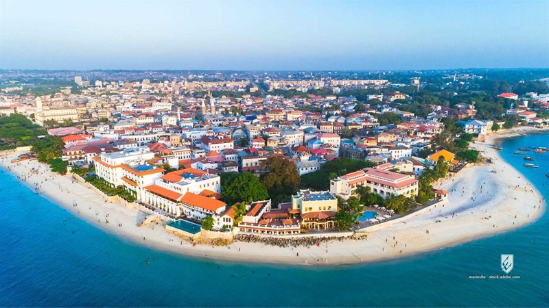 above aerial africa african altitude arab arabic architecture background beach beautiful blue boats buildings city desig